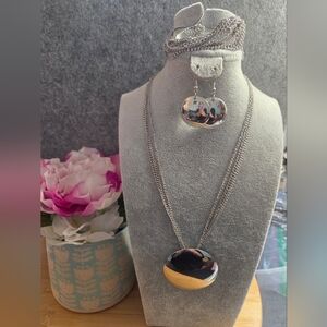 Silver Tone Jewelry Set